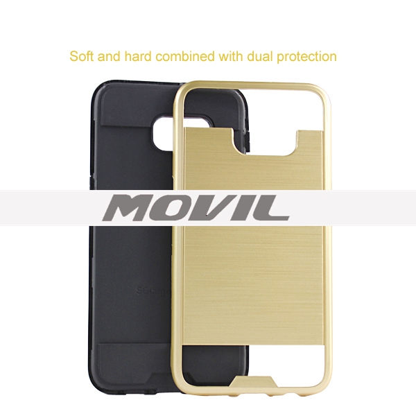 NP-2628 PU de TPU con ranura para tarjeta para Samsung Galaxy S6 Edge Plus-8